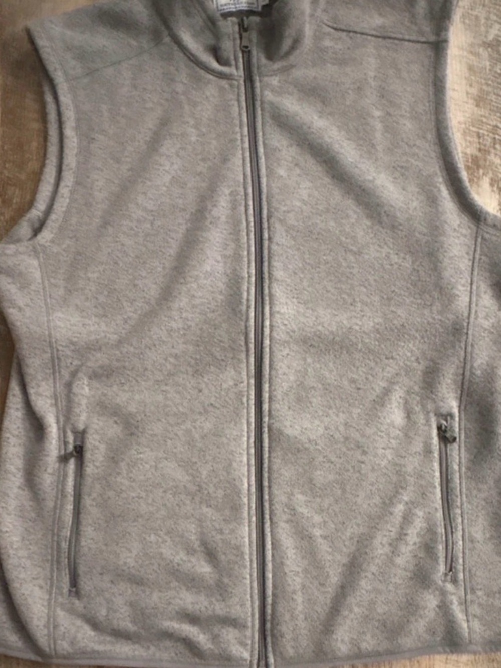 Southern Tide Light Gray Fleece Zip Vest